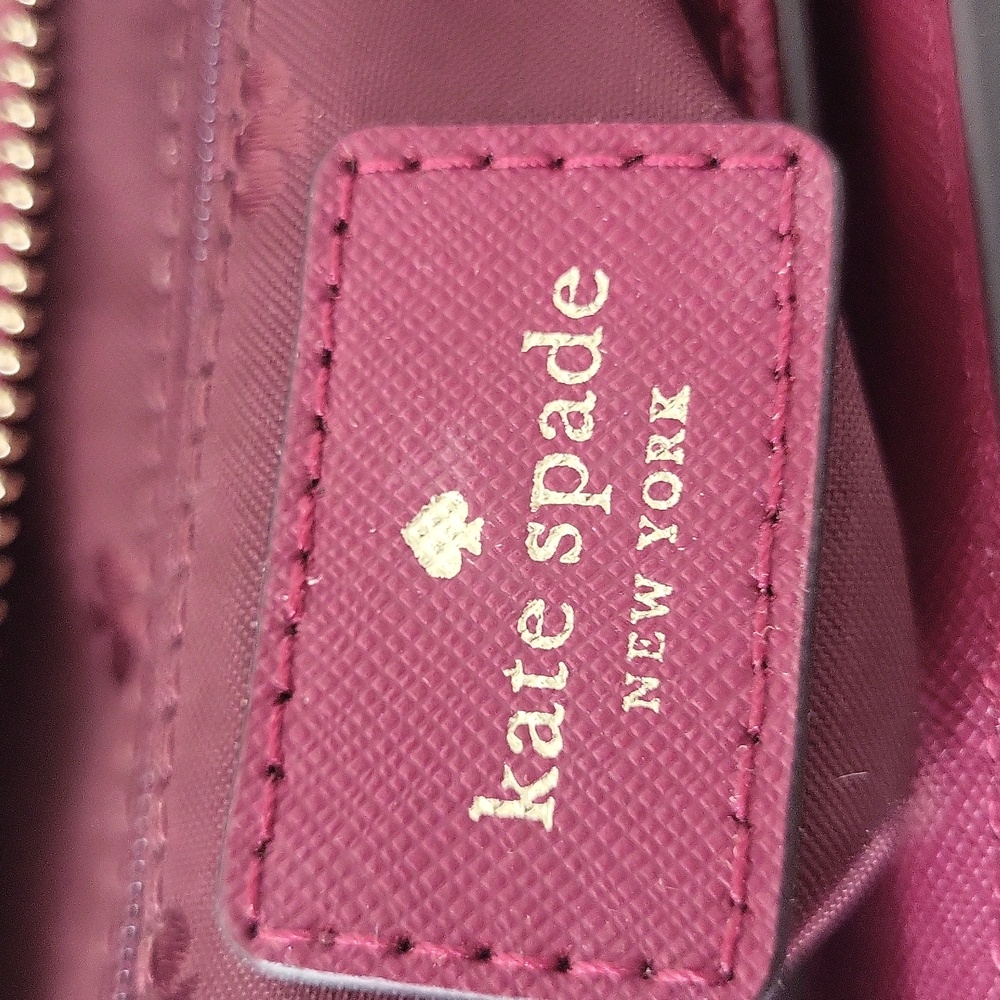 Kate Spade Burgendy Crossbody Satchel Bag - Picture 10 of 11